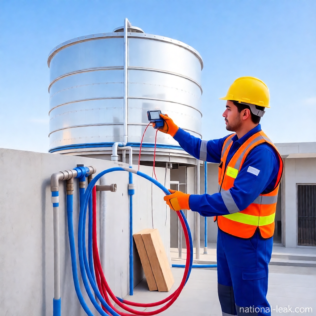 صيانة سباكة منزلية بالرياض من الفضل — فحص وقائي لعوامة خزان ماء علوي في فيلا