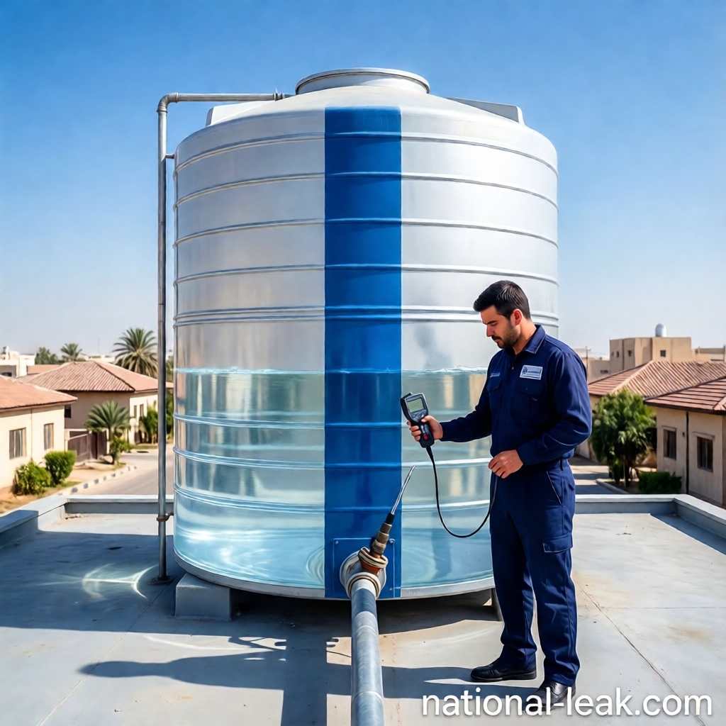 كشف تسربات الخزانات بالرياض بدون تفريغ – خدمة سريعة وآمنة