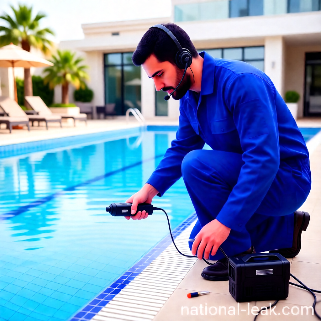 كشف تسربات المياه بالرياض للمسبح بدون إفراغ أو تكسير